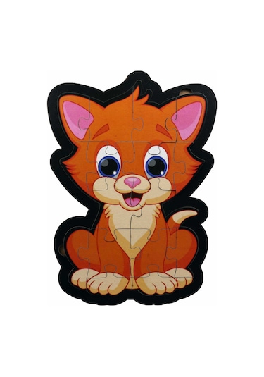 Ahşap Puzzle Kedi (Arkası Hikayeli) Kod 24 Ahşapta Hobboy