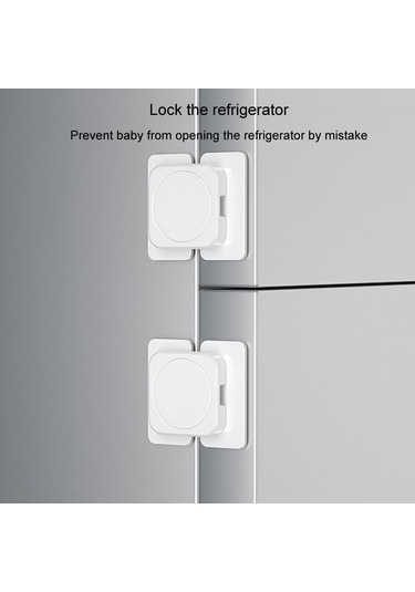 Sones Çok İşlevli Bebek Sıkışma Önleyici Kapı Mandalı Çekmece Buzdolabı Çocuk Güvenlik Kilidi Beyaz