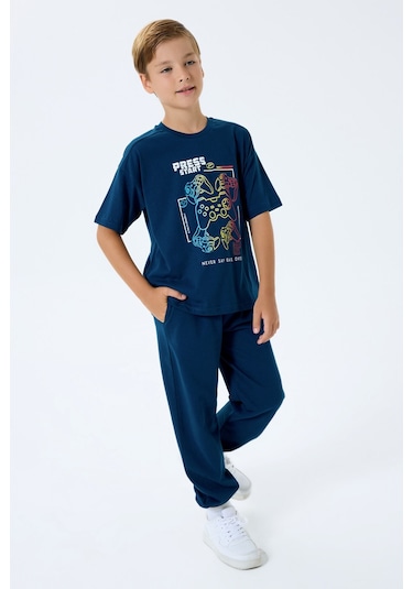 Rolypoly Erkek Çocuk Lacivert Pijama Takım 5274-49632 Lacivert