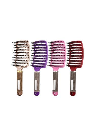 Saç Fırçası Saç Derisi Masaj Tarak Saç Fırçası Kıl Naylon Kadın Islak Kıvırcık Detangle Saç Fırçası Salon Kuaförlük Şekillendirici Araçları İçin