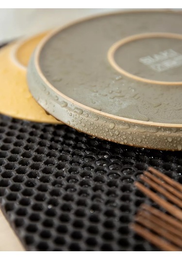 Kuchenmatt Bulaşık Kurutma Paspası Masaüstü Kurutucu Mutfak Masası İçin. 168690206 Siyah