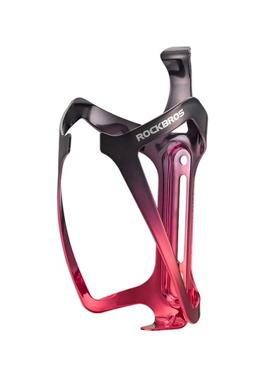 Rockbros Rkl02 Degrade Renk Bisiklet Alüminyum Alaşımlı Su Şişe Kafesi Mtb Yol Bisikleti Şişe Tutucu Raf - Siyah/Kırmızı Kırmızı - Siyah