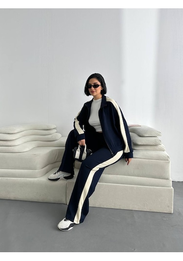 Fonna Fashion Tk-3037 Bayan Eşofman Takım Lacivert