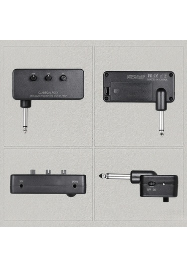 Yaozixa Flatsons F1r Mini Gitar Amplifikatörü - Gain, Ton Ve Ses Kontrolü, Analog Devre, Aux Girişi, Kulaklık Çıkışı Pil Yok