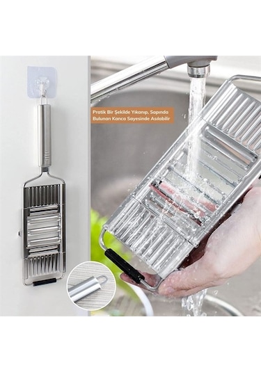 Ayarlanabilir 3 Farklı Başlıklı Tutmalı Sebze Dilimleyici Peynir Diğer