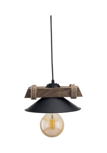 Ahşap Tekli Modern Sarkıt Koyu Renk Şapkalı Renk