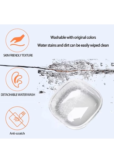 Xiaomi Redmi Buds 6 Active Uyumlu Silikon Kılıf+kanca Şeffaf