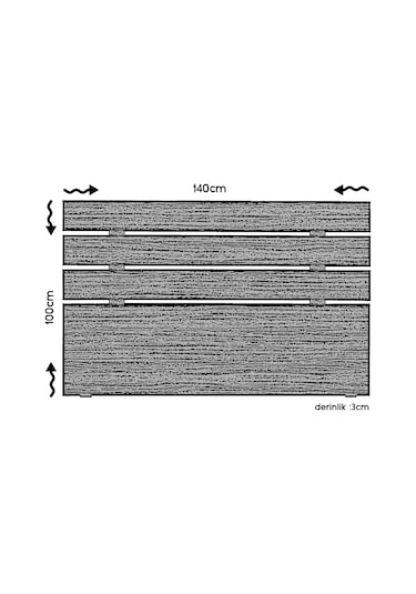 Pasifichome Huga Çift Kişilik Yatak Başlık Ceviz 140Lk / 140Lk Baza Başlık (178863034)