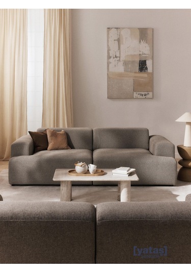 Most Mollista 2 Modül Kanepe Koltuk 10 Kahverengi Keten Kumaş Yum