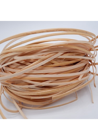 Yassı Rattan Doğal Bambu Çubuk 35 Gr Brüt - 2 Mm Rattan Ip