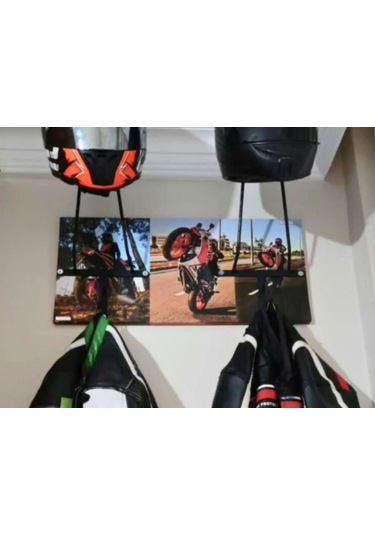 Motorcu Kask Askısı, Kişiye Özel Baskı V2