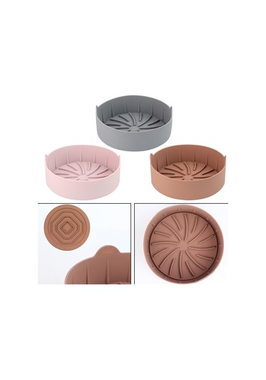 Qingmipy 19cm Dairesel Silikon Fritöz Izgarası - Instant Pot Aksesuarı, Çok Fonksiyonlu Ev Kullanıma Uygun Islak Yemeği Tabanı Diğer