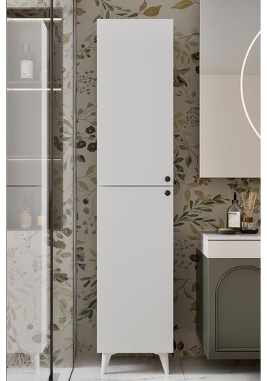 Ramses Çok Amaçlı Dolap - Kiler Dolabı - Banyo Dolabı - Ayakkabılık - Mutfak Dolabı Mdf Beyaz