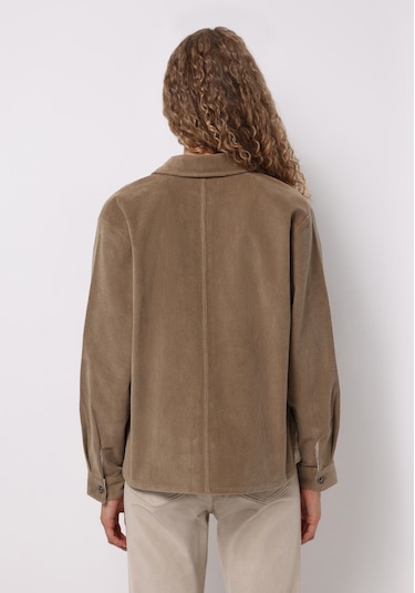 Colins Regular Fit Shirt Neck Düz Kadın Bej Uzun Kol Gömlek Cl1076672 Q1.v2 Beı Bej