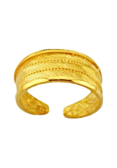 Argentum Concept - Altın Kaplama Gümüş Hasır Yüzük - Y010701