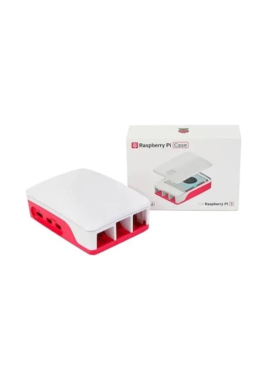 Raspberry Pi 5 Lisanslı Kutu - Kırmızı Beyaz