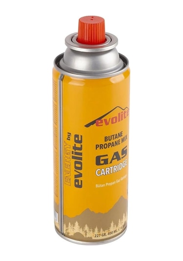 Evolite Butane Propane Valfli 227gr Gaz Ocak Kartuşu Sarı