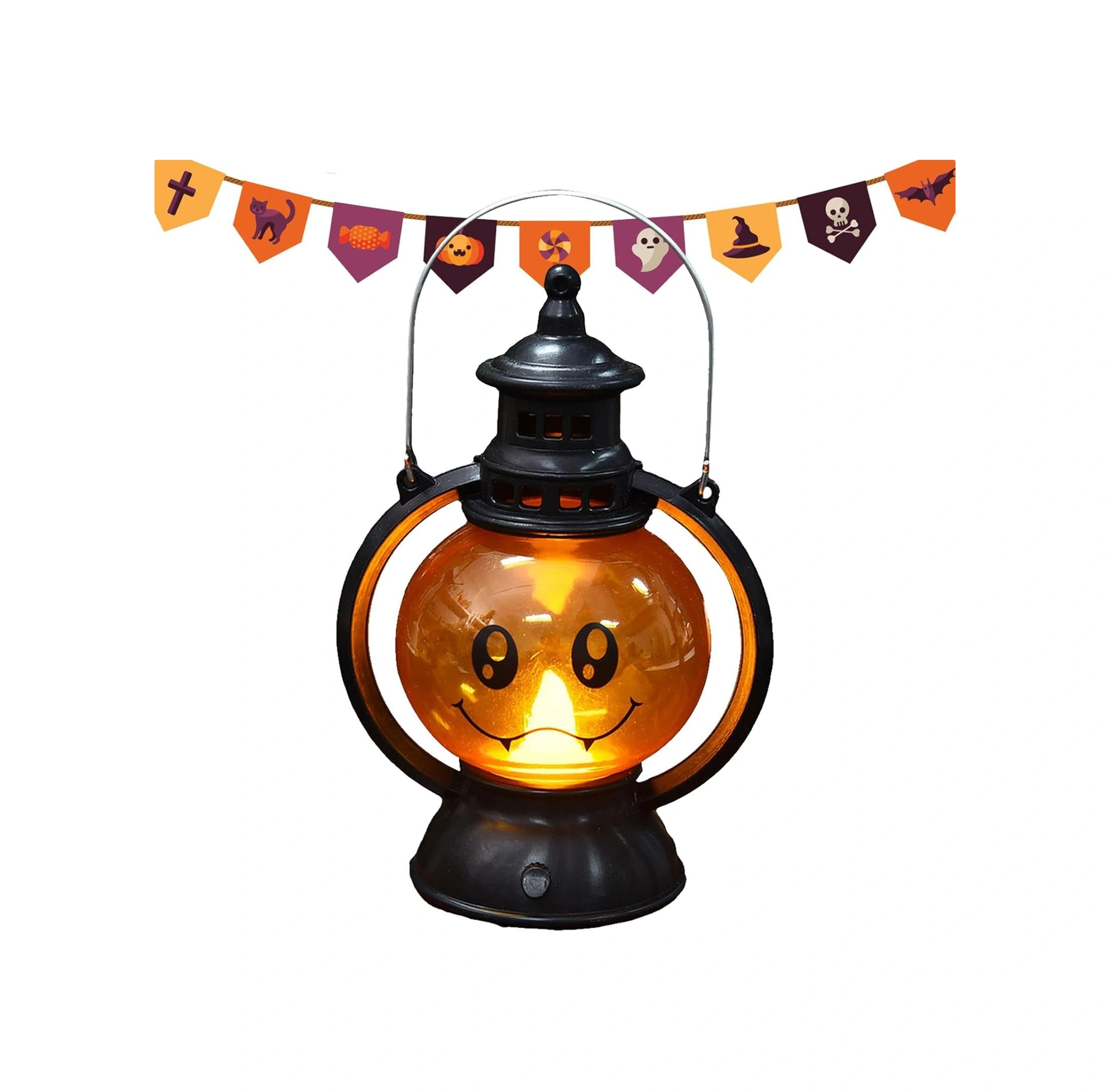 Vintage Led Jack-o'-lantern - Taşınabilir Jack-o'-lantern Balkabağı Lambası - Elektronik Işık Feneri, Jack-o'-lantern Kafatası Dekorasyonu Diğer
