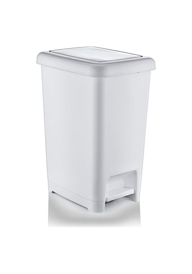 Bvlx 40 Lt Slim Pedallı Çöp Kovası Beyaz