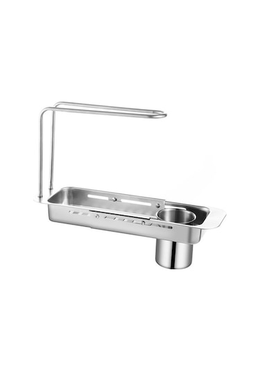 Tongxida Bosphorusboutique Süngerlik Rafı, Parlak Gümüş Genişletilebilir Drenaj Çelik C Hh Çok Renkli Çok Renkli