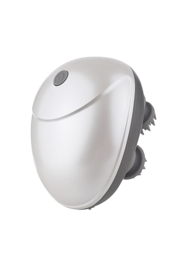 Springsun Elektrikli Baş Masaj Aletleri Kablosuz Saç Derisi Masaj Aleti Yoğurma 6 Masaj Düğümü Derin Temiz Saç Büyümesi İçin El Tipi Kaşıyıcı Baş Rahatlatıcı Saç Derisi Masaj Aletleri Beyaz - Gri