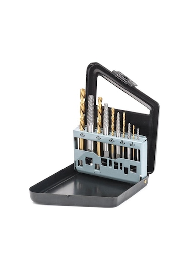 Singree 10 Adet Vidalı Çıkarma Ve Matkap Ucu Seti - Taşınabilir Hasarlı Vida Sökme Aleti 112 Karakter