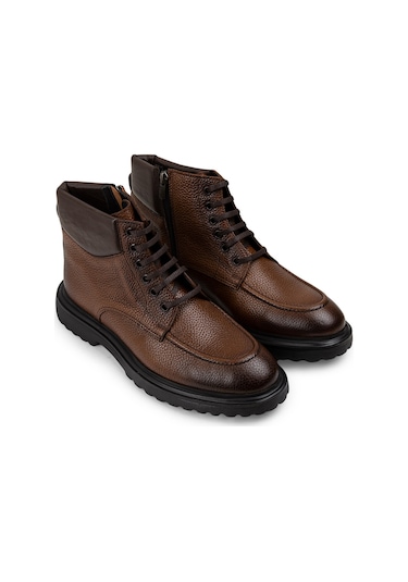Deery Hakiki Deri Taba Rengi Erkek Bot - 01929mtbae01 Taba