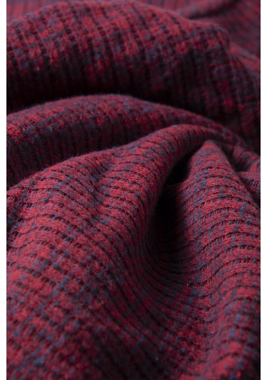 Erkek Bordo Kapşonlu Kanguru Cepli Sweatshirt Vavn21k-6300106 Bordo