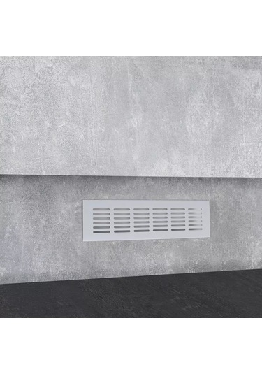 Aksmebel Havalandırma Izgarası 250 60 Mm Metal Gümüş Düz 197235996