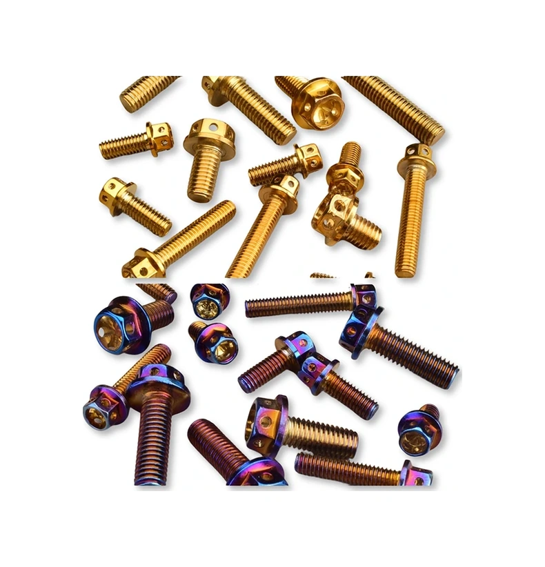 Hightower 3pcs Mavi M8x10 Altın Altıgen Cıvata Motor Tamir Dayanıklı Vida