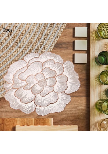 Suntek 6pcs Placemats Yemek Masası Yer Paspas Dekor Mutfak Ev Pembe