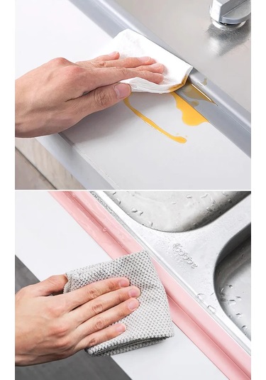 Hazdev Banyo Ve Mutfak İçin Kendinden Yapışkanlı Süpürgelik Kenar Bandı 309030437 Gri