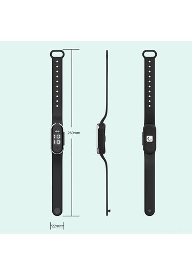 Youtek Siyah Akıllı Ultrasonisitik Sinek Kovucu Bileklik - Fiziksel Koruma, Üç Seviye Ayar, Saat Fonksiyonu, Hamile Ve Bebek Uygun