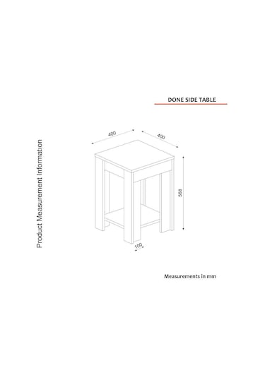 Dekorister Done Yan Sehpa Beyaz-Rebab