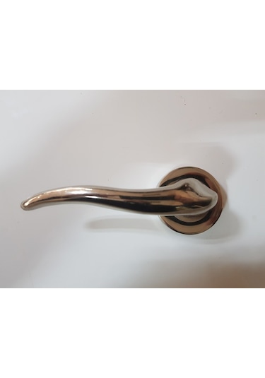 Çelik Kapı Kolu Rozetli Prinç Sultan Nikel Saten Sol