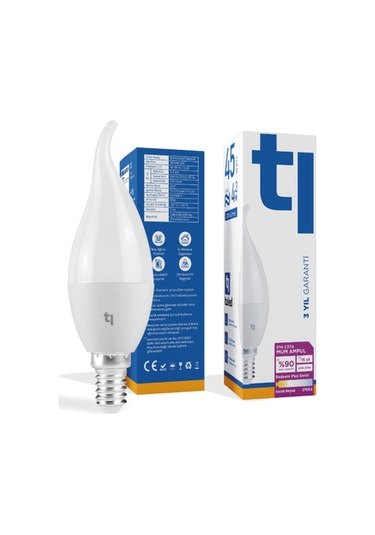 Redeem Plus C37a E14 Mum Ampul, Titreşimsiz, Göz Konforu, 570 Lümen, Sıcak Beyaz, 2700 Kelvin