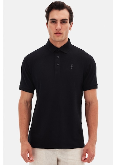 Twn Slim Fit Siyah Pike Dokulu T-shirt 4ec146011784m Siyah