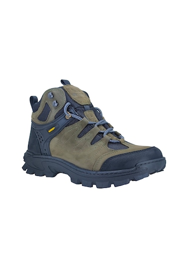 Bulldozer Outdoor Bot Nubuk Deri Haki 250004 Haki