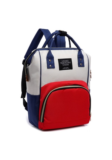 Reedark Anne Çantası 2022 Yeni Model Kanvas Mavi Çift Askılı Çanta Anne Bebek Süt Biberonu Taşıma Çantası Mavi