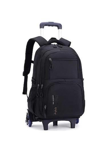 Maoyaya Doğal Balık Sınır Ötesi Yeni İlkokul Öğrenci Arabası Erkek Büyük Kapasiteli Çıkarılabilir Tırmanma Merdiveni Sırt Çantası Dağıtım Adına Siyah Üç Tekerlekli Bisiklet Siyah