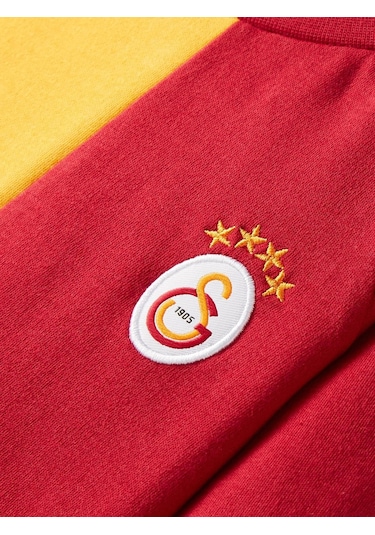 Galatasaray Orijinal Lisanslı Uzun Kol Bebek Body Zıbın Hediyelik Ahşap Kutulu Kırmızı - Sarı