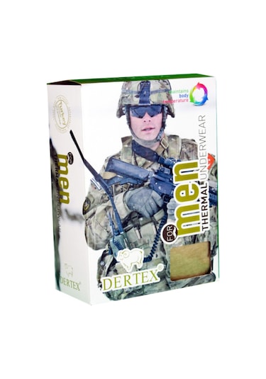 Dertex Erkek Haki Termal 30 Derece Asker Içlik Takım Set Haki