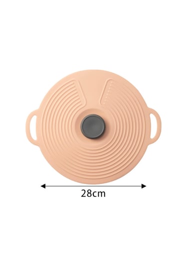 Suntek Isıya Dayanıklı Silikon Tencere Kapağı, Turuncu-28cm Turuncu 28cm