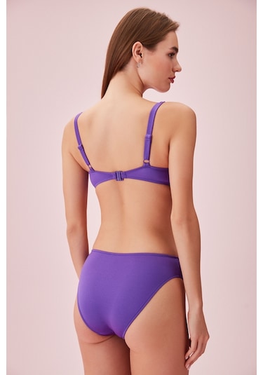 Suwen Pileli Bikini Alt Sb24395099 Mor