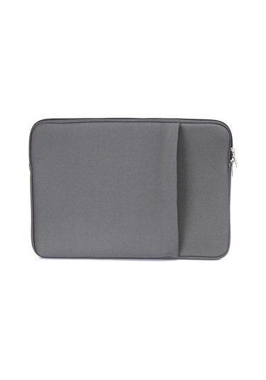 Neevoyu Gri Antistatik Köpük 15" Ultrabook-dizüstü-bilgisayar-tablet Kılıfı, Önden Cep, Darbe Emici, İnce Ve Hafif Gri