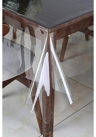 Şeffaf Dikdörtgen Muşamba Masa Örtüsü 0,15 Mm Kalınlık-farklı Ölçülerde Şeffaf