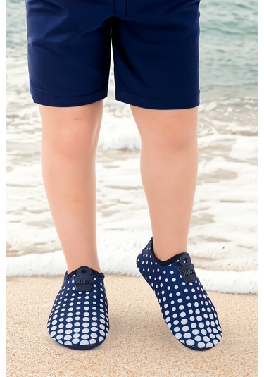 Kiko Kids Point Havuz Plaj Erkek Çocuk Deniz Ayakkabısı 7514 Lacivert - Beyaz Lacivert - Beyaz