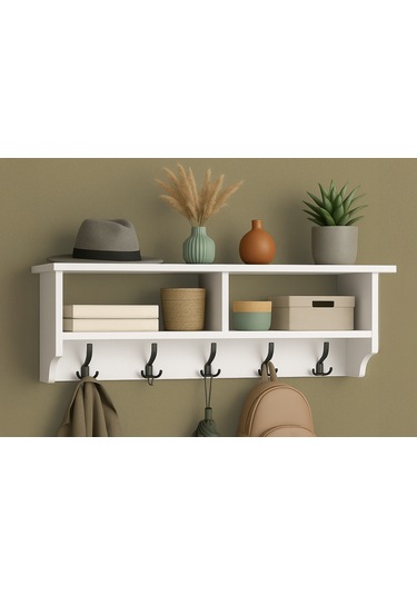 Coathaven Cift Katli Portmanto - Beyaz Beyaz