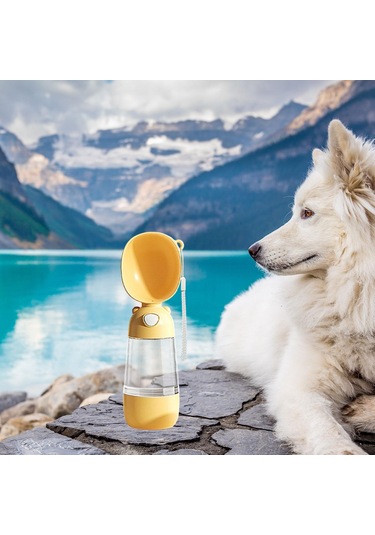 Suntek Köpek Su Şişesi 7,5cmx28,5cm-besleyicili-sarı