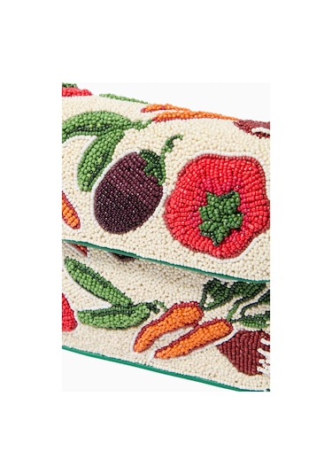Staud Tommy Crudite-print Boncuklu Çanta Omuz Çantası Çok Renkli